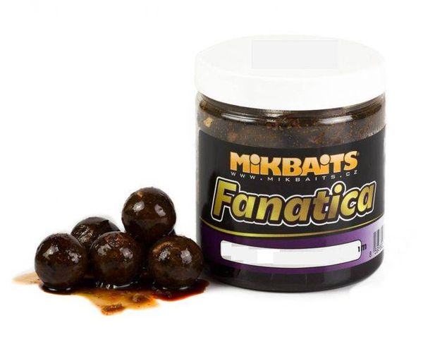 MIKBAITS Boilies v dipe Fanatica 250ml Losos Raček Asa - 20mm