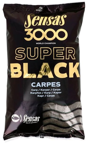 SENSAS Vnadiaca zmes 3000 Super Black (Kapor-čierne) 1kg