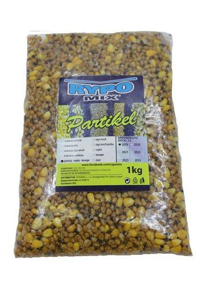 RYPOMIX Varený partikel - MIX 1kg - Kukurica-Pšenica-Repka