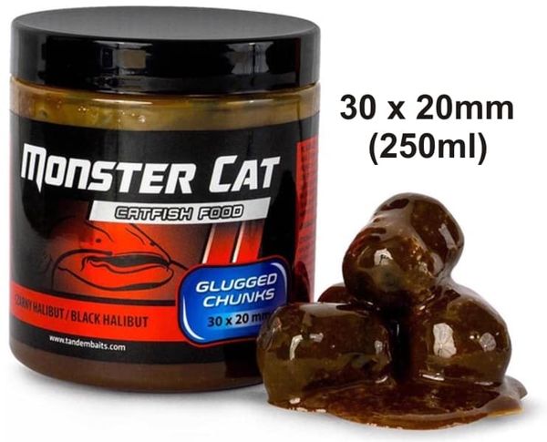 TANDEM BAITS Monster Cat dipované pelety 30x20mm/300g - Fresh Liver