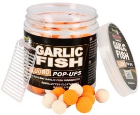 STARBAITS Boilies Pop Up Fluo Garlic Fish 80g - 14 mm
