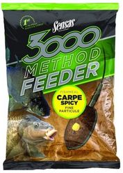 SENSAS Vnadiaca zmes 3000 Method feeder 1kg - 3000 Method Carpe Spicy (kapor korenie)