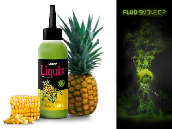 DELPHIN Fluo dip D SNAX LiquiX 100ml - Ananás-Kukurica