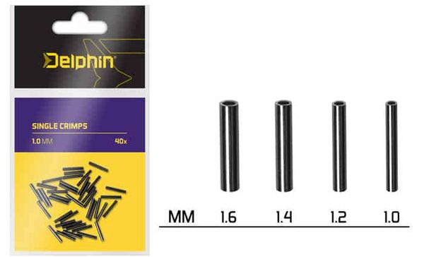 DELPHIN Krimpy Single CRIMPS 40ks/bal. - 1,4mm