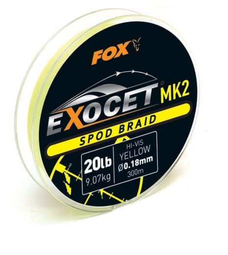 FOX Spodová šnúra Exocet® MK2 Spod Braid Yellow 300m