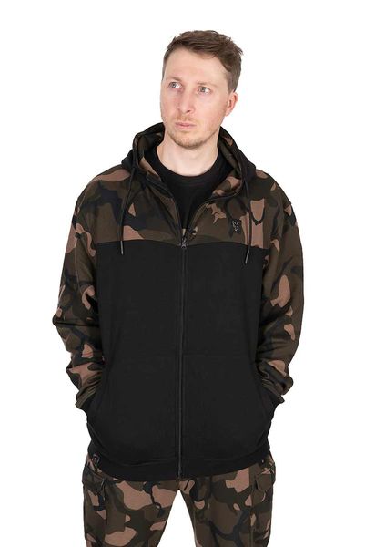 FOX Mikina LW Black/Camo Split Zip L