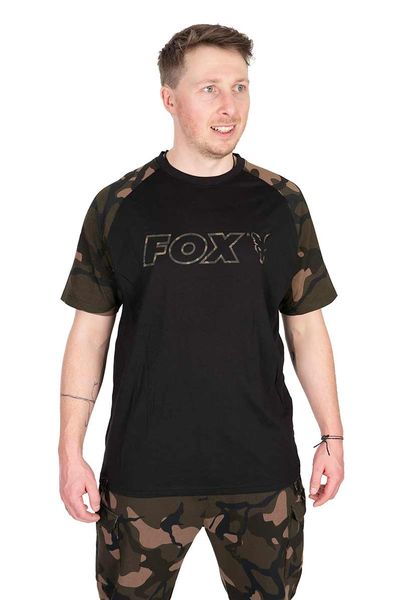 FOX Tričko kr.ruk. Black/Camo Outline T L