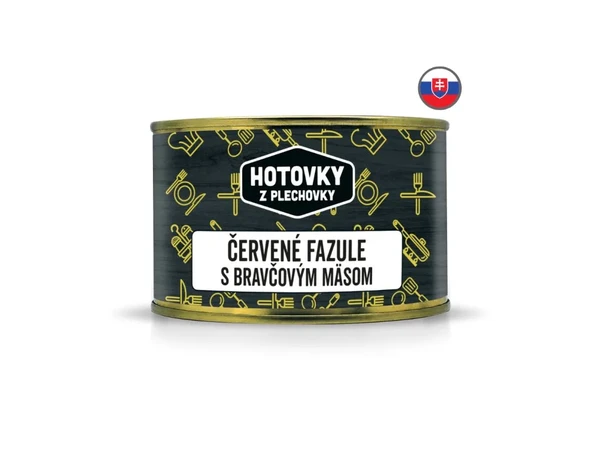 Hotovky z plechovky Červené fazule s bravčovým mäsom 400g