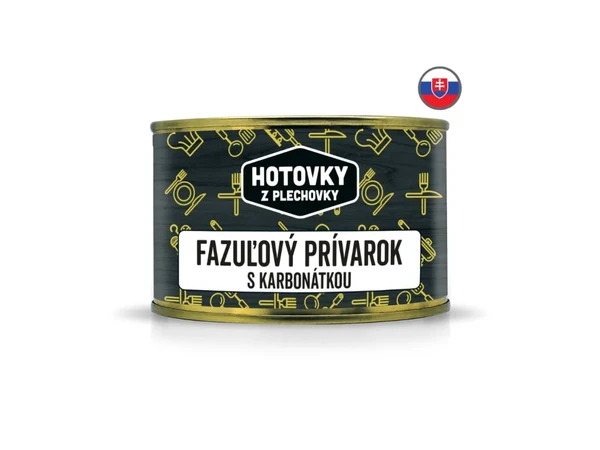 Hotovky z plechovky Fazuľkový prívarok s karbonátkou 400g