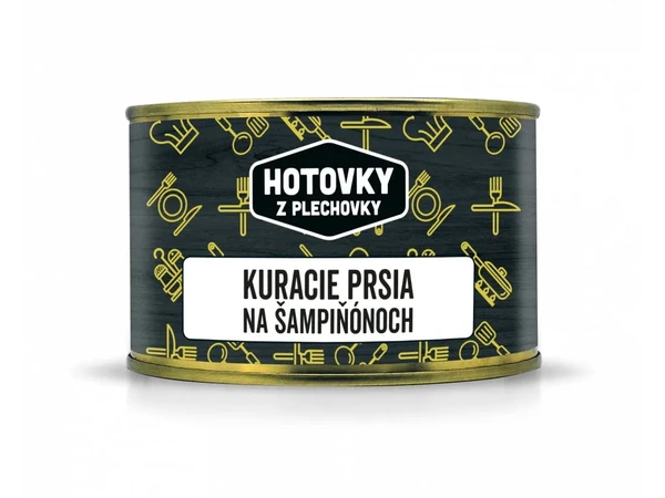 Hotovky z plechovky Kuracie prsia na šampiňónoch 400g