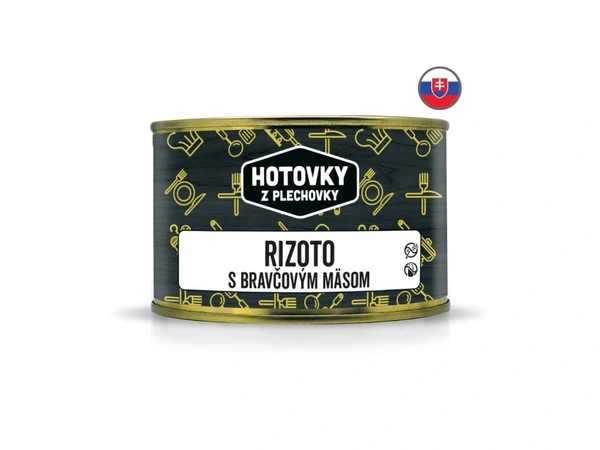 Hotovky z plechovky Rizoto s bravčovým mäsom 400g