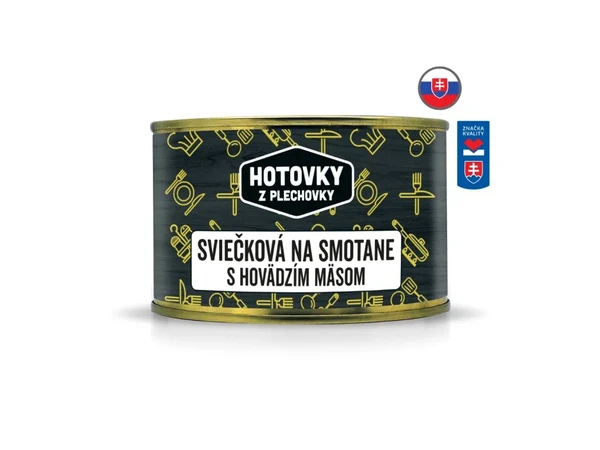 Hotovky z plechovky Sviečková na smotane s hovädzím mäsom 400g