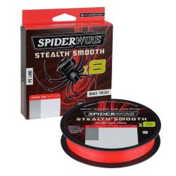 SPIDERWIRE Šnúra Stealth Smooth X8 - červená - 150m - 0,19mm/18kg